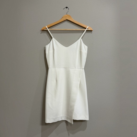 French Connection Dresses & Skirts - French Connection Whisper White Faux Wrap Mini Dress Size 2 Spaghetti Strap